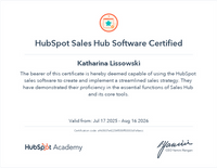 HubSpot Sales Hub Zertifizierung