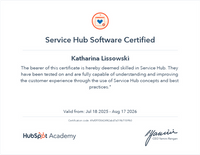 HubSpot Service Hub Zertifizierung